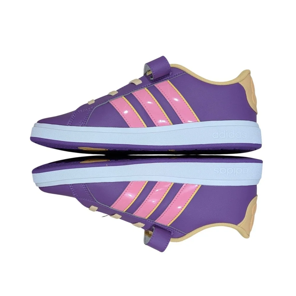 Adidas x Disney Grand Court Minnie Mouse Purple Pink Sneakers JS2347 Size 6.5Y